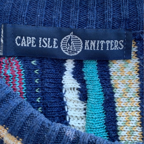 Vintage Cape Isle Knitters Crewneck Sweater 3D - Picture 6 of 7